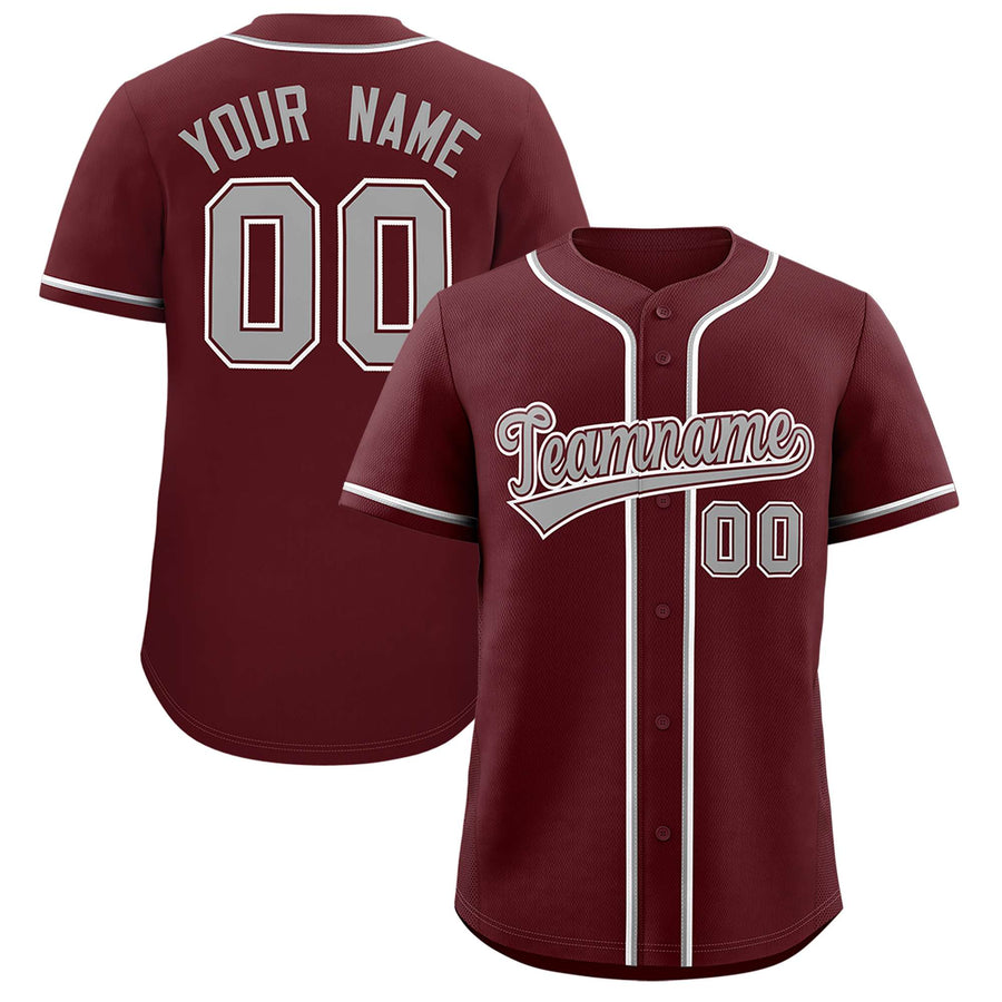 Custom Burgundy Classic Style Baseball Jersey | BuyFootballJersey