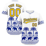 Custom White Royal Graffiti Pattern Personalized Bossinia Style Baseball Jersey | BuyFootballJersey