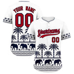 Custom White Navy Graffiti Pattern Personalized Bossinia Style Baseball Jersey | BuyFootballJersey