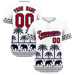 Custom White Navy Graffiti Pattern Personalized Bossinia Style Baseball Jersey | BuyFootballJersey
