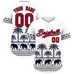 Custom White Navy Graffiti Pattern Personalized Bossinia Style Baseball Jersey | BuyFootballJersey
