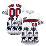 Custom White Navy Graffiti Pattern Personalized Bossinia Style Baseball Jersey | BuyFootballJersey
