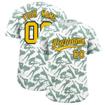 Custom White Green Playboy Graffiti Pattern Baseball Jersey | BuyFootballJersey
