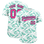 Custom White Bright Green Playboy Graffiti Pattern Baseball Jersey | BuyFootballJersey