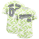 Custom White Neon Green Playboy Graffiti Pattern Baseball Jersey | BuyFootballJersey