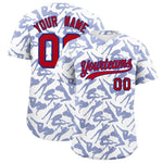 Custom White Royal Playboy Graffiti Pattern Baseball Jersey | BuyFootballJersey