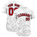 Custom White Gray Playboy Graffiti Pattern Baseball Jersey | BuyFootballJersey