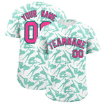 Custom White Bright Green Playboy Graffiti Pattern Baseball Jersey | BuyFootballJersey