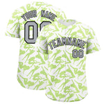 Custom White Neon Green Playboy Graffiti Pattern Baseball Jersey | BuyFootballJersey