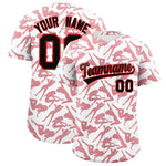 Custom White Red Playboy Graffiti Pattern Baseball Jersey | BuyFootballJersey