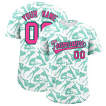 Custom White Bright Green Playboy Graffiti Pattern Baseball Jersey | BuyFootballJersey