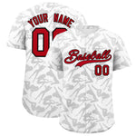 Custom White Gray Playboy Graffiti Pattern Baseball Jersey | BuyFootballJersey