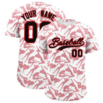 Custom White Red Playboy Graffiti Pattern Baseball Jersey | BuyFootballJersey