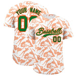 Custom White Orange Playboy Graffiti Pattern Baseball Jersey | BuyFootballJersey