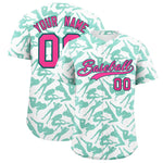Custom White Bright Green Playboy Graffiti Pattern Baseball Jersey | BuyFootballJersey