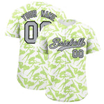 Custom White Neon Green Playboy Graffiti Pattern Baseball Jersey | BuyFootballJersey