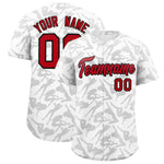 Custom White Gray Playboy Graffiti Pattern Baseball Jersey | BuyFootballJersey