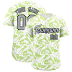 Custom White Neon Green Playboy Graffiti Pattern Baseball Jersey | BuyFootballJersey