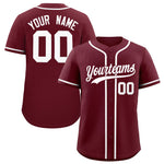 Custom Maroon Classic Style Baseball Jersey | BuyFootballJersey