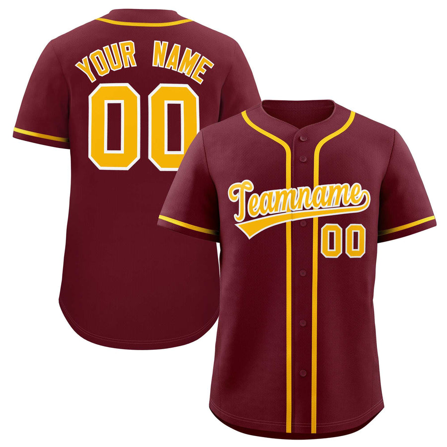 Custom Maroon Classic Style Baseball Jersey | BuyFootballJersey
