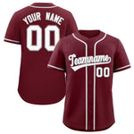 Custom Maroon Classic Style Baseball Jersey | BuyFootballJersey