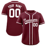 Custom Maroon Classic Style Baseball Jersey | BuyFootballJersey