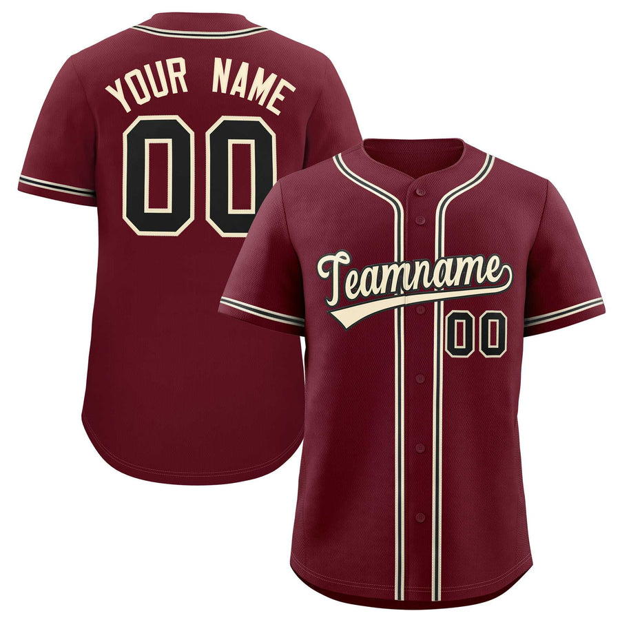 Custom Maroon Classic Style Baseball Jersey | BuyFootballJersey