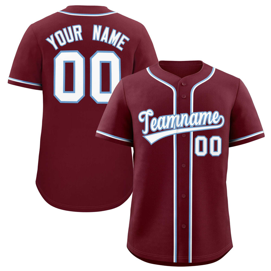 Custom Maroon Classic Style Baseball Jersey | BuyFootballJersey