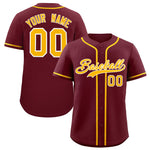 Custom Maroon Classic Style Baseball Jersey | BuyFootballJersey
