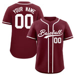 Custom Maroon Classic Style Baseball Jersey | BuyFootballJersey