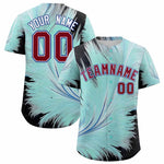 Custom Crimson White Fluid Feather Graffiti Pattern Baseball Jersey | BuyFootballJersey