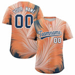 Custom Midnight Blue White Fluid Feather Graffiti Pattern Baseball Jersey | BuyFootballJersey