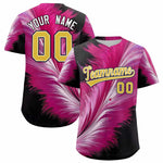 Custom Old Gold White Fluid Feather Graffiti Pattern Baseball Jersey | BuyFootballJersey