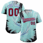 Custom Crimson White Fluid Feather Graffiti Pattern Baseball Jersey | BuyFootballJersey