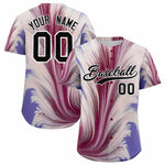 Custom Black White Fluid Feather Graffiti Pattern Baseball Jersey | BuyFootballJersey