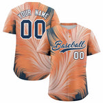 Custom Midnight Blue White Fluid Feather Graffiti Pattern Baseball Jersey | BuyFootballJersey