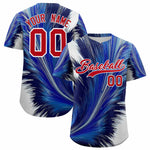 Custom Red White Fluid Feather Graffiti Pattern Baseball Jersey | BuyFootballJersey