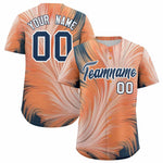 Custom Midnight Blue White Fluid Feather Graffiti Pattern Baseball Jersey | BuyFootballJersey