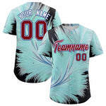 Custom Crimson White Fluid Feather Graffiti Pattern Baseball Jersey | BuyFootballJersey