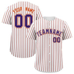 Custom White Purple Tricolor Stripe Fashion Baseball Jersey | BuyFootballJersey