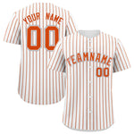 Custom White Gray Tricolor Stripe Fashion Baseball Jersey | BuyFootballJersey