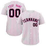 Custom White Black Tricolor Stripe Fashion Baseball Jersey | BuyFootballJersey