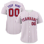 Custom White Red Tricolor Stripe Fashion Baseball Jersey | BuyFootballJersey