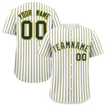 Custom White Gold Tricolor Stripe Fashion Baseball Jersey | BuyFootballJersey