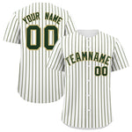Custom White Khaki Tricolor Stripe Fashion Baseball Jersey | BuyFootballJersey