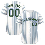 Custom White Light Blue Tricolor Stripe Fashion Baseball Jersey | BuyFootballJersey