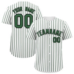 Custom White Black Tricolor Stripe Fashion Baseball Jersey | BuyFootballJersey