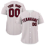 Custom White Black Tricolor Stripe Fashion Baseball Jersey | BuyFootballJersey