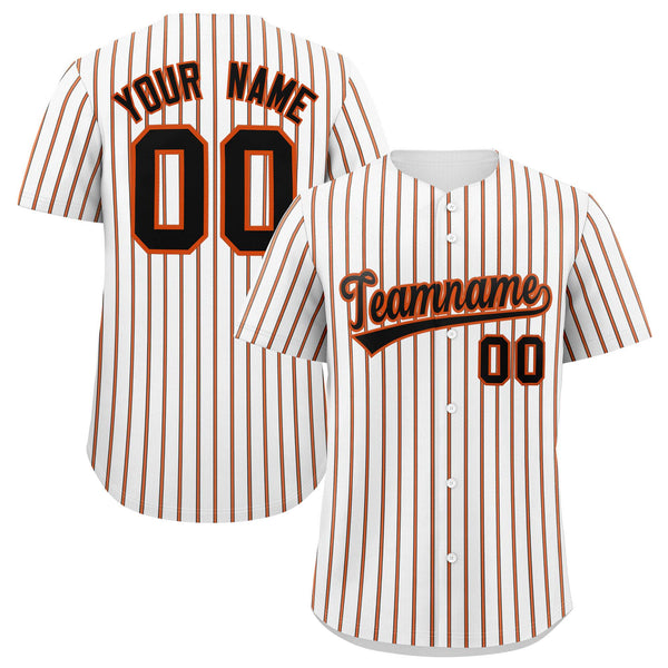 Custom White Black Tricolor Stripe Fashion Baseball Jersey | BuyFootballJersey