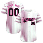 Custom White Black Tricolor Stripe Fashion Baseball Jersey | BuyFootballJersey